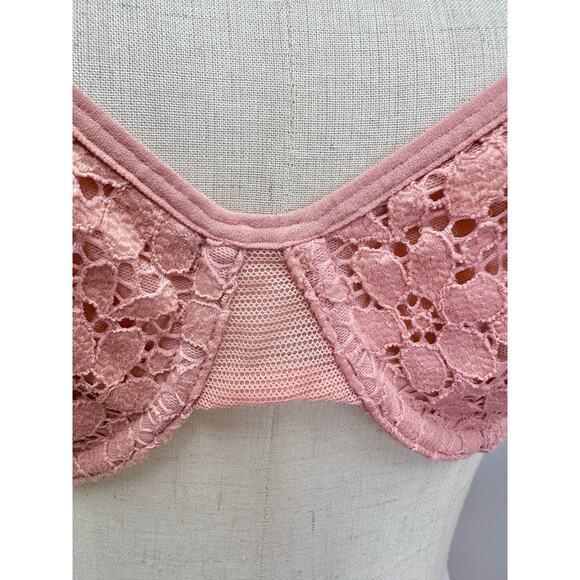 LIVELY Lace T-Shirt Bra underwire pink lace Unlined size 36B - Picture 5 of 16